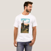 T-shirt Vue de ruelle de cendre (Devant entier)
