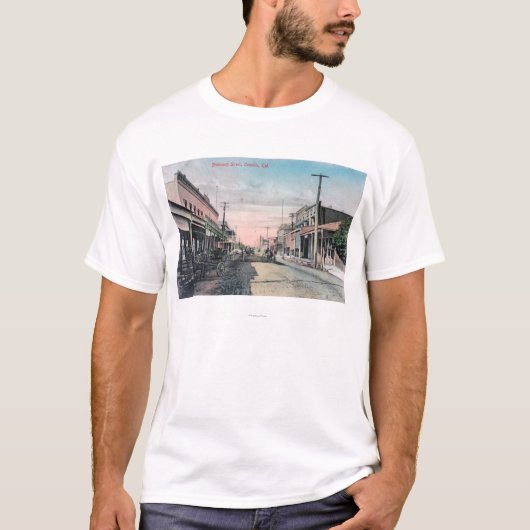 T-shirt Vue de section d'affaires avec des chariots de (Devant)