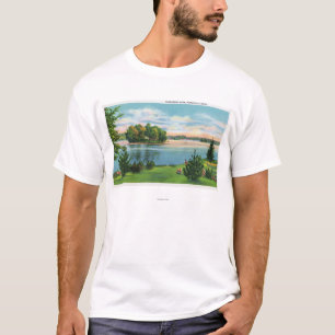 T-shirt Vue de Shoreline de lac Pontoosuc