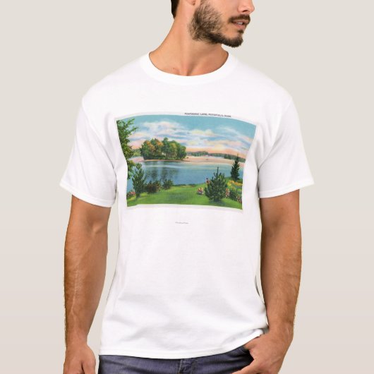 T-shirt Vue de Shoreline de lac Pontoosuc (Devant)