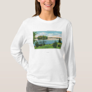 T-shirt Vue de Shoreline de lac Pontoosuc