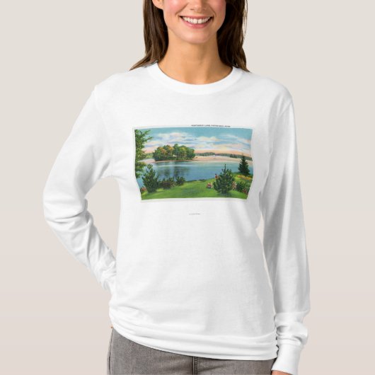 T-shirt Vue de Shoreline de lac Pontoosuc (Devant)