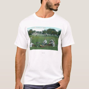 T-shirt Vue de tennis GroundsChicago, IL de Lincoln Park