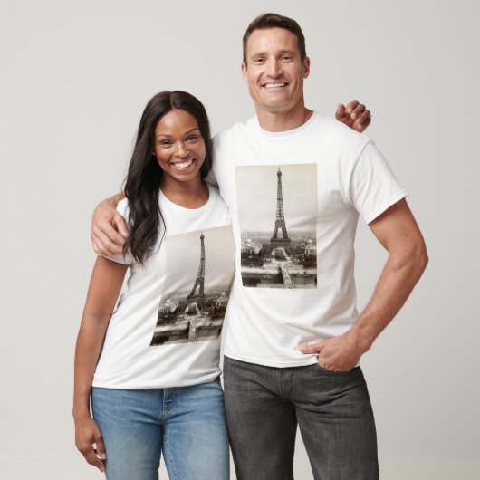 T-shirt Vue de Tour Eiffel, 1900 (Unisexe)