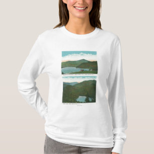 T-shirt Vue de Whiteface Mt de colline de signal, coeur