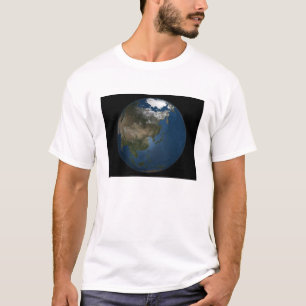 T-shirt Vue d'ensemble sur l'Asie avec la glace de mer arc