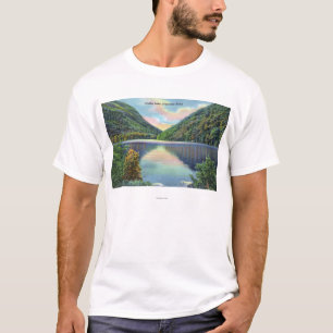T-shirt Vue d'entaille de Franconia de lac profile