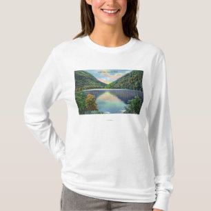 T-shirt Vue d'entaille de Franconia de lac profile