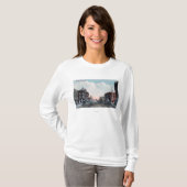 T-shirt Vue des chariots de rue principale et de cheval (Devant entier)