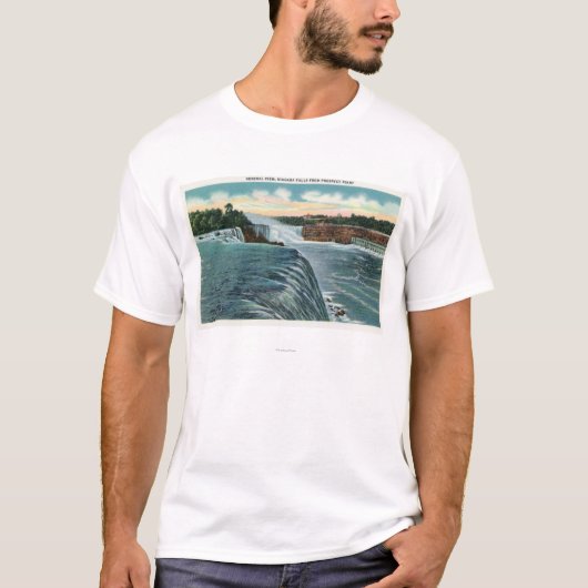 T-shirt Vue des chutes du Niagara du point de perspective (Devant)