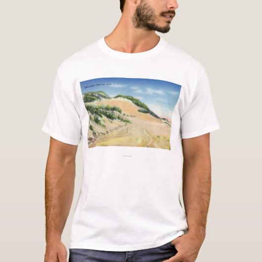 T-shirt Vue des dunes de sable de Cape Cod (Devant)