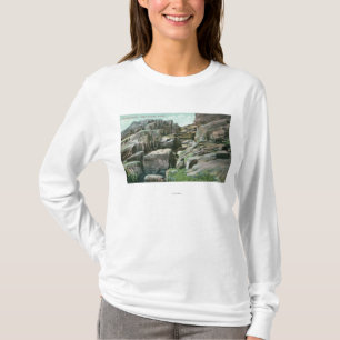 T-shirt Vue des étapes géantes croissantes de roche dans