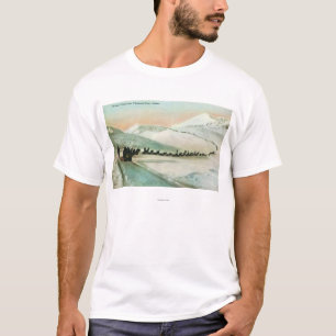 T-shirt Vue des grimpeurs de traînée d'hiver