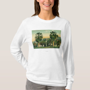 T-shirt Vue des ressorts jumeaux de PalmsParaiso, CA