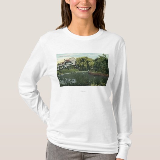 T-shirt Vue d'étang de saule (Devant)