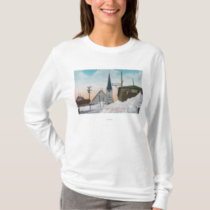 T-shirt Vue d'hiver d'avenue de Steadman couverte dans la