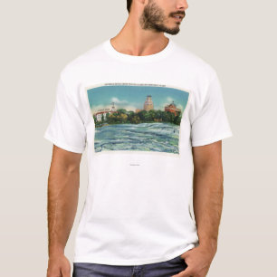 T-shirt Vue d'île de chèvre de rapide américaine