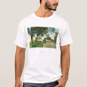 T-shirt Vue d'île de crêtes de bouton de citrouille