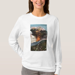 T-shirt Vue d'incendie de forêt en montagnes
