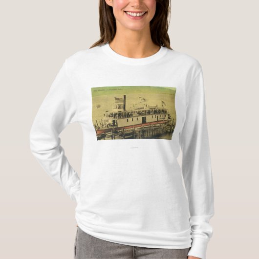 T-shirt Vue du bateau de rivière de Klondike (Devant)