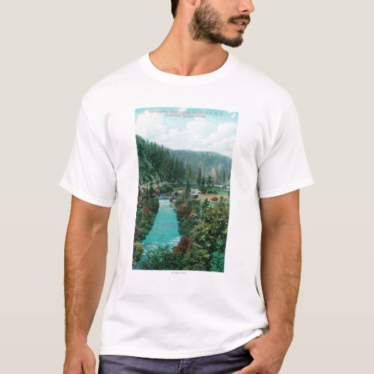 T-shirt Vue du canyon du fleuve Sacramento sur le PS (Devant)