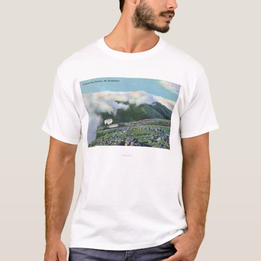 T-shirt Vue du chemin de fer de dent célèbre (Devant)