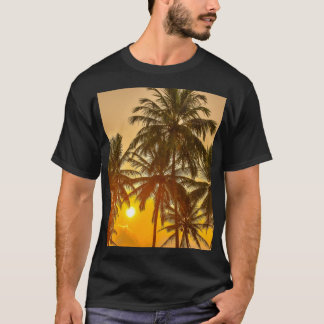 T-shirt Vue du coucher du soleil sur la plage Sri Lanka