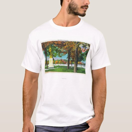 T-shirt Vue du monument français, soldats dedans (Devant)