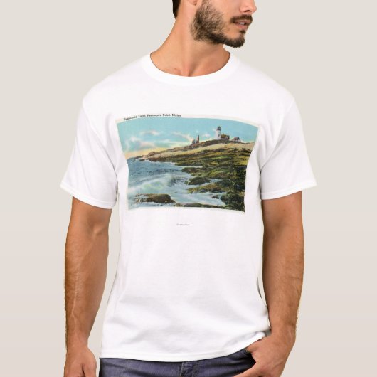 T-shirt Vue du phare de Pemaquid (Devant)