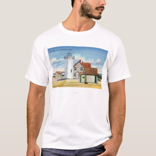 T-shirt Vue du phare de point de course (Devant)