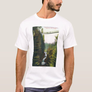 T-shirt Vue du pont suspendu de canyon de Lynn