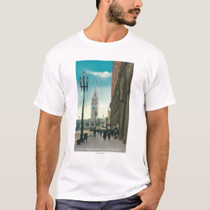 T-shirt Vue du St du marché inférieur montrant la tour d