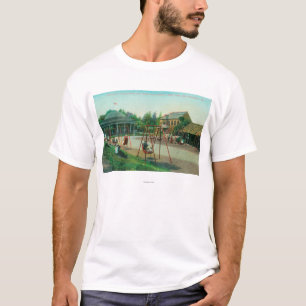 T-shirt Vue du terrain de jeu des enfants au Golden Gate