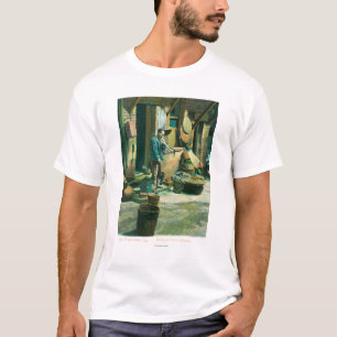 T-shirt Vue d'un homme fumant hors de son tuyau