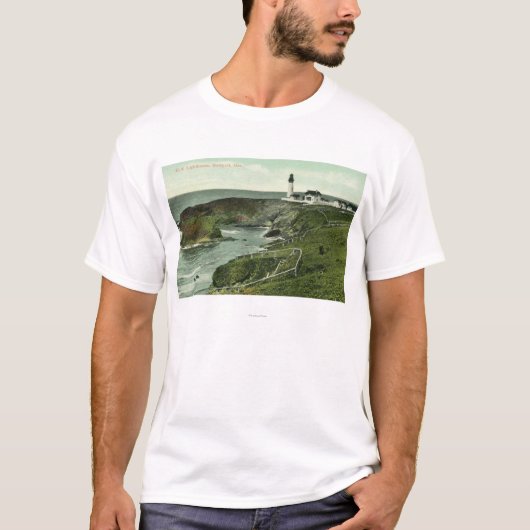 T-shirt Vue d'un phare des USA (Devant)