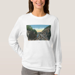 T-shirt Vue d'un train à côté de la route