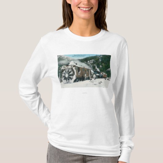 T-shirt Vue d'une chasse-neige rotatoire dans les (Devant)