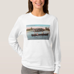 T-shirt Vue d'une péniche sur le lac
