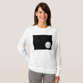 T-shirt Vue d'une pleine lune, montre aussi Mars (Devant entier)