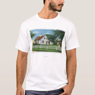 T-shirt Vue d'une vieille maison de Cape Cod