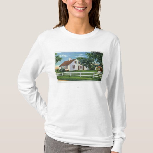T-shirt Vue d'une vieille maison de Cape Cod (Devant)