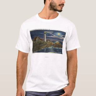 T-shirt Vue éclairée par la lune du phare principal de