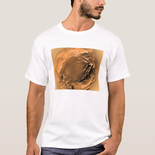T-shirt Vue en oeil de poisson de la surface de Titan (Devant)