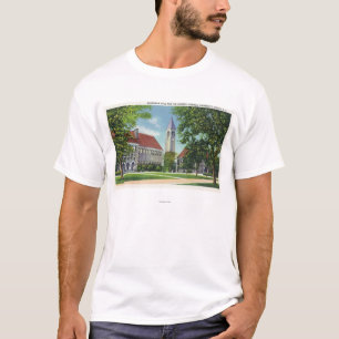 T-shirt Vue extérieure de Boardman Hall et la bibliothèque