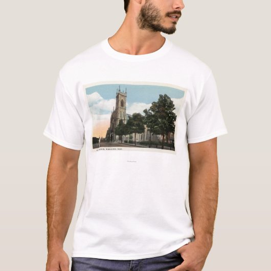 T-shirt Vue extérieure de l'église de St Paul (Devant)