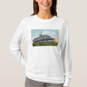 T-shirt Vue extérieure de l'hôtel de falaise de tête