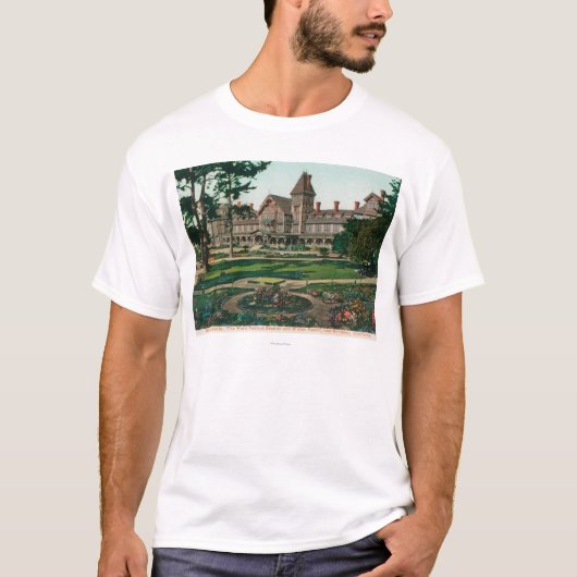 T-shirt Vue extérieure de l'hôtel del Monte et des raisons (Devant)