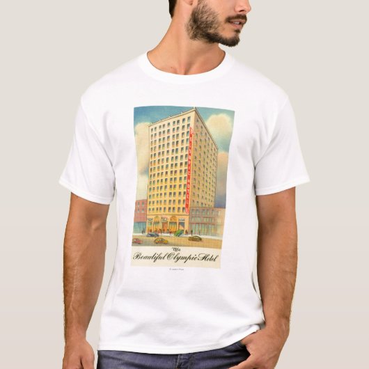 T-shirt Vue extérieure de l'hôtel olympique (Devant)