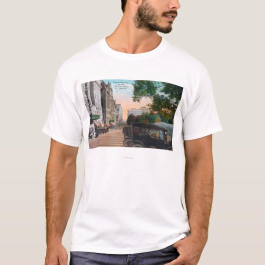 T-shirt Vue extérieure de théâtre d'amphithéâtre sur le (Devant)