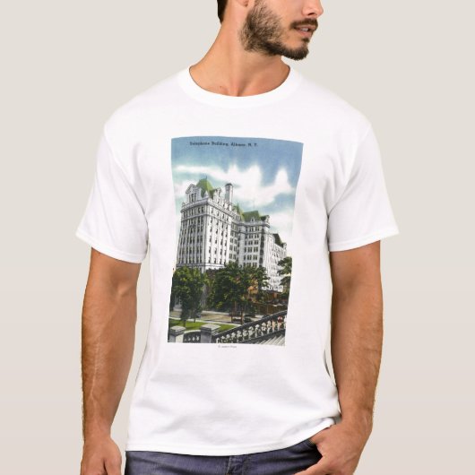 T-shirt Vue extérieure du bâtiment de téléphone # 2 (Devant)